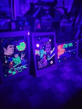 Vintage 1975 black light startrek posters picture
