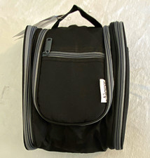 Narwey Hanging Toiletry Bag Organizer, Zippered Travel, Black & Gray picture