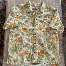Rare Patagonia Pataloha Shirt Hawaiian Green Yellow Blue Floral  Men's XL picture
