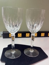 Lenox Clarity Crystal Water Goblets 7 3/4” Set of 2 Cut Crystal USA picture