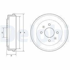 Brake Drum Delphi BF570 picture