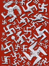 Boris Artzybasheff Anti-Fascist WWII Swastika Battle Caricature Giclée Art Print picture