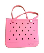 Bogg Pink Solid Tote Bag for Women, Double Handles, Removable Pouch picture