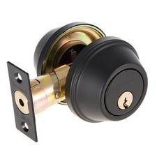 TOLEDO Double Cylinder Iron Black Deadbolt picture