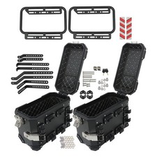 2×Side Case 36L Hard Saddlebags Motorcycle Tour Trunk Luggage & Mounting Bracket picture