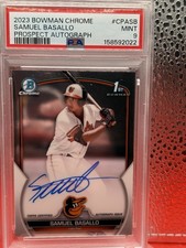 Topps 2023 Bowman Chrome Prospect Autos Samuel Basallo Orioles #CPA-SB PSA 9 picture