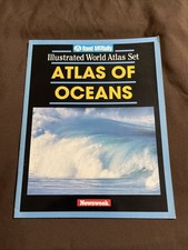 Rand McNally Illustrated World Atlas of Oceans Newsweek Vintage 1993 Map VG picture