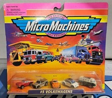 Vintage Micro Machines #5 Volkswagens VW Galoob 5 Car Set Sealed Original picture