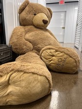 HUGE 9ft FAO Schwartz Bear Plush Teddy Bear Brown Stuffed Animal picture