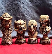 4 BUST HEAVY METAL ROCK COLLECTION MOTORHEAD LEMMY SNAGGLETHOOT MEGADETH SABBATH picture