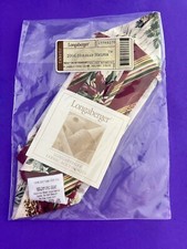 Longaberger 2006 Holiday Helper Liner For Small Loaf Basket Botanical Stripe picture