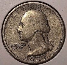 1937-S Washington Quarter Key Date. Low Mintage - Only 1,652,000 picture