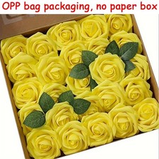 25pcs Artificial Flowers, Fake Flowers Roses W/stem For DIY Wedding Bouquets Cen picture