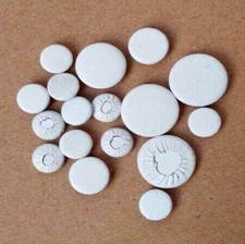 USA Stock White Pads for Clarinet Genuine Leather Pad Attachments 17Pcs/set picture