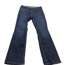 Ariat Real Denim Perfect Rise Boot Jeans 30/30 Blue Stretch Western Cowgirl picture