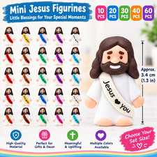 10-60PCS Mini Jesus Figures Christmas Christian Decor –Little Religious Figurine picture