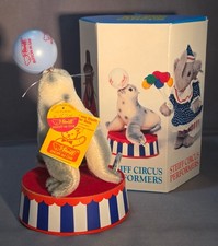 Vintage Steiff Teddy Seal With Ball On Stand Golden Age of Circus 0147/12 NIB picture