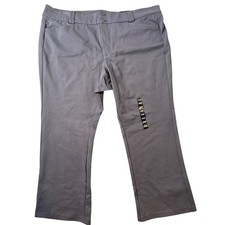 Torrid Studio Luxe Ponte Trouser Boot Pants Grey Size 24R Office Casual NEW picture