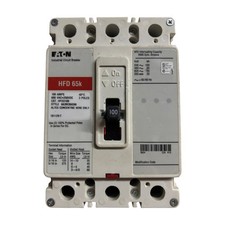 Eaton HFD3100 100A 3-Pole 600V Industrial Circuit Breaker HFD 65k picture