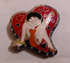 BETTY BOOP HEART SHAPED RHINESTONE BELT BUCKLE picture