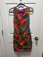 Vintage Anthropologie Fish Fry Manish Arora Glass Glow Dress XS Psychedelic picture