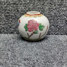 Vintage Chinese Famille Rose Porcelain Water Coupe Scholar Pot Qianlong Mark picture