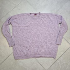 J Crew Sweater Womens Small Purple 100% Cashmere Crewneck Pullover Soft Knit picture