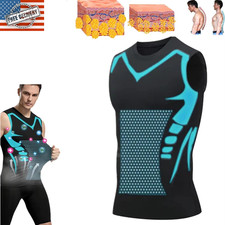 Men Compression Shirt Version Ionic Shaping Sleeveless Vest Sport Tank Top S-2XL picture
