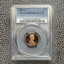 1987-S Lincoln Memorial Cent - PCGS PR69RD DCAM - Proof picture