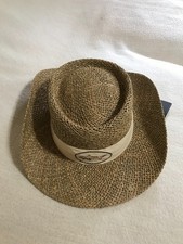 Greg Norman Collection The Shark Embroidered Straw Hat One Size NEW picture