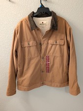 Woolrich Canvas Sherpa Lined Trucker Chore Ranch Barn Jacket Coat Mens XL picture