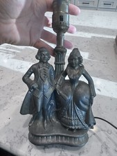 Antique 1910-1920s French Victorian Bronzed Desk Lamp w/ Original Fixture & Cord picture