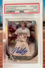 Topps 2025 Bowman Chrome Nick Kurtz Rookie Autographs #CRA-NK Refractor /499 picture