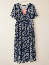 BloomChic Navy Floral-Print V‑Neck Midi Dress Size 14/16 NWT’S picture