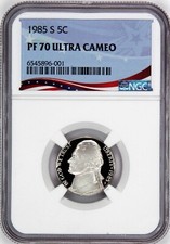 1985-S Proof Jefferson Nickel, Graded PF70UC by NGC * Registry Quality Coin picture