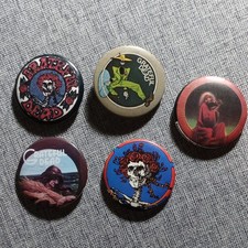 Grateful Dead, lot of (5) vintage, original pinback buttons. All from 1983. picture