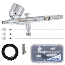 G233 Pro Set Master Gravity Airbrush Kit 3 Fluid Tips Air Hose, Hobby Auto Art picture