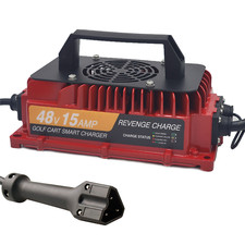 Revenge 15 AMP EZGO RXV & TXT Battery Charger for 48 Volt Golf Cart picture