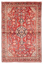 Vintage Traditional Hand-Knotted Area Rug 4'6