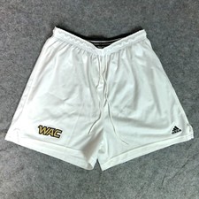 WAC Western Athletic Conference Womens Shorts Adidas Large White Gold NCAA ^ picture