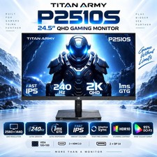 Titan Army P2510S - 24.5-inch 240Hz 2560x1440 Gaming Monitor, IPS 1ms picture