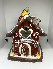 Blue Sky Clayworks Heather Goldminc Candycane Cottage Ceramic Gingerbread House picture