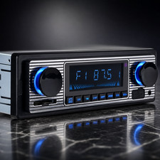 Retro Classic Car Stereo Bluetooth FM Radio MP3 USB AUX SD Single DIN Handsfree picture