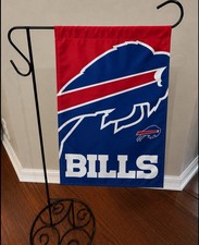 Buffalo Bills Garden Flag Double Sided Bills Premium Yard Flag 12” X 18” picture