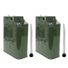 2PCS Jerry Can 5 Gallon 20L Can Metal Tank Emergency Backup Off-road picture