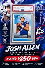 2018 Panini Donruss - Rated Rookie Josh Allen #304 (RC) picture