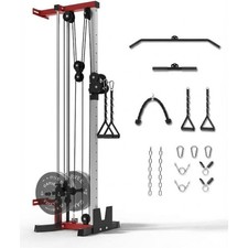 Dual Pulley Wall Mounted Cable Machine 19-Levels Adjustable 400LBS Home Trainer picture