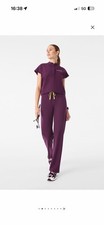 NEW FIGS Women’s DeepPurple Scrub Set, Size S picture