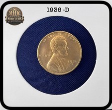 1936 -D Lincoln Wheat Cent Penny ~ Denver GEM BU UNCIRCULATED  picture