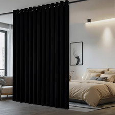 Cortina Divisoria De Ambiente Con Reduccion De Ruido Negro 7ft X 8.3ft 1 Panel picture